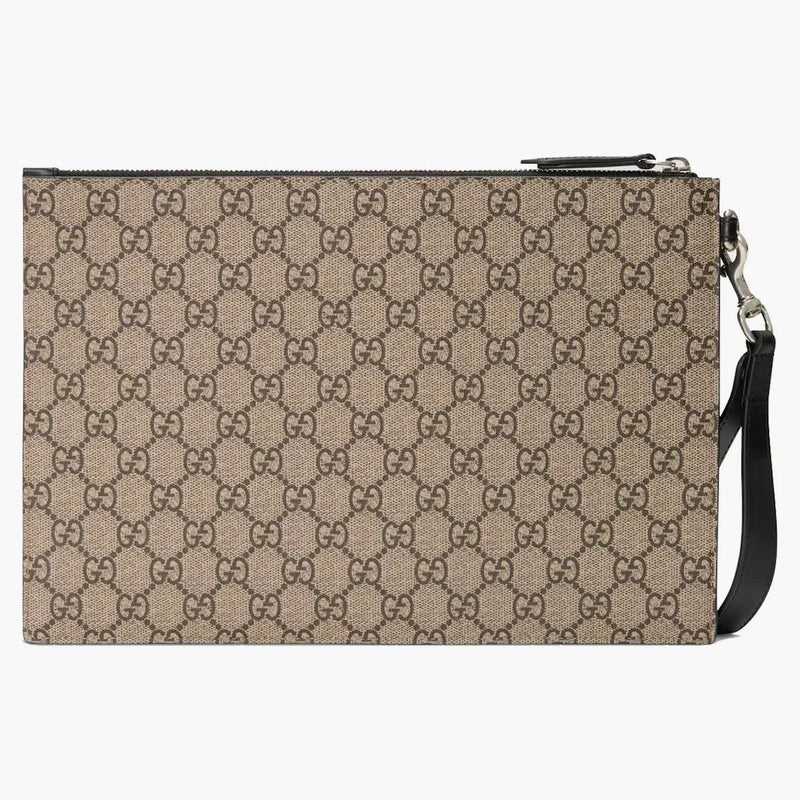 Gucci Bestiary Pouch With Kingsnake Beige/ebony