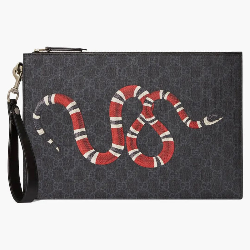 Gucci Bestiary Pouch with Kingsnake Black