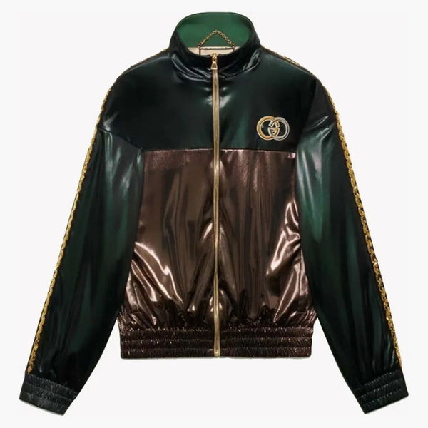 Gucci Bi-Color Logo Jacket Green/Brown