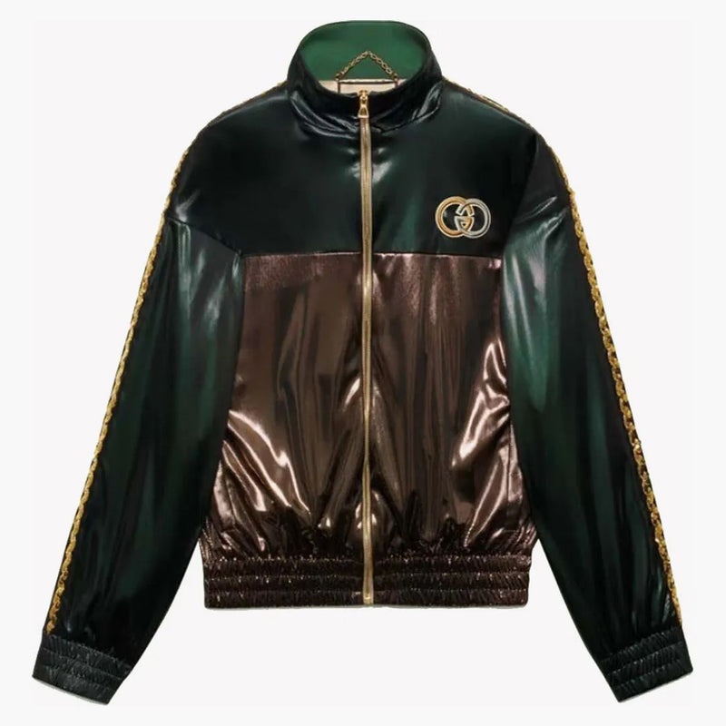 Gucci Bi-Color Logo Jacket Green/Brown