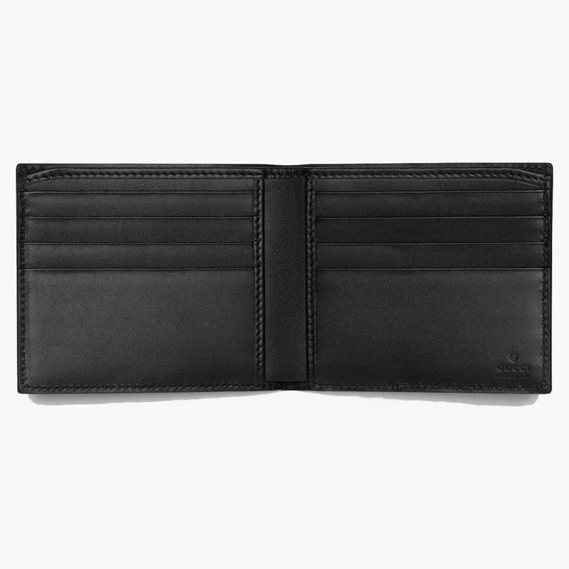 Gucci Bifold Wallet Gg Supreme Bee Print (8 Card Slots) Beige/ebony