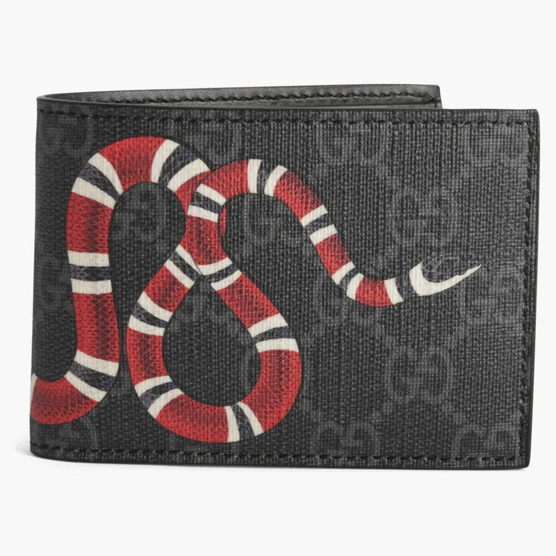 Peněženka Gucci Bifold GG Supreme Kingsnake (4 sloty pro karty) Černá