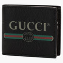 Gucci Print Bifold Peněženka (8 slotů pro karty) Černá