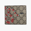 Gucci Bifold Wallet GG Supreme Kingsnake (8 Card Slot) Beige