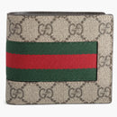 Gucci Bifold Wallet GG Supreme Web Brown
