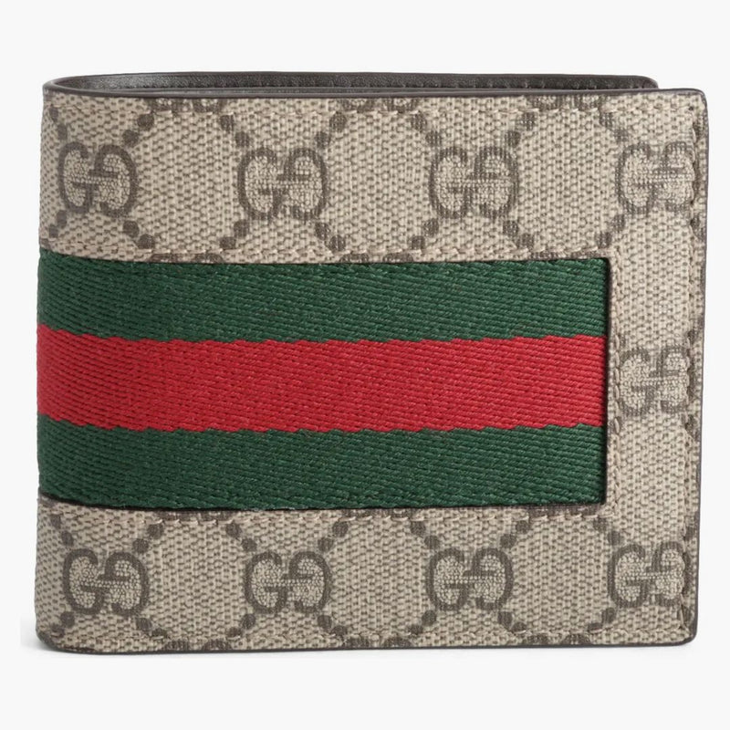Gucci Bifold Wallet Gg Supreme Web Brown