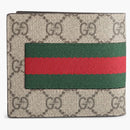 Gucci Bifold Wallet GG Supreme Web Brown