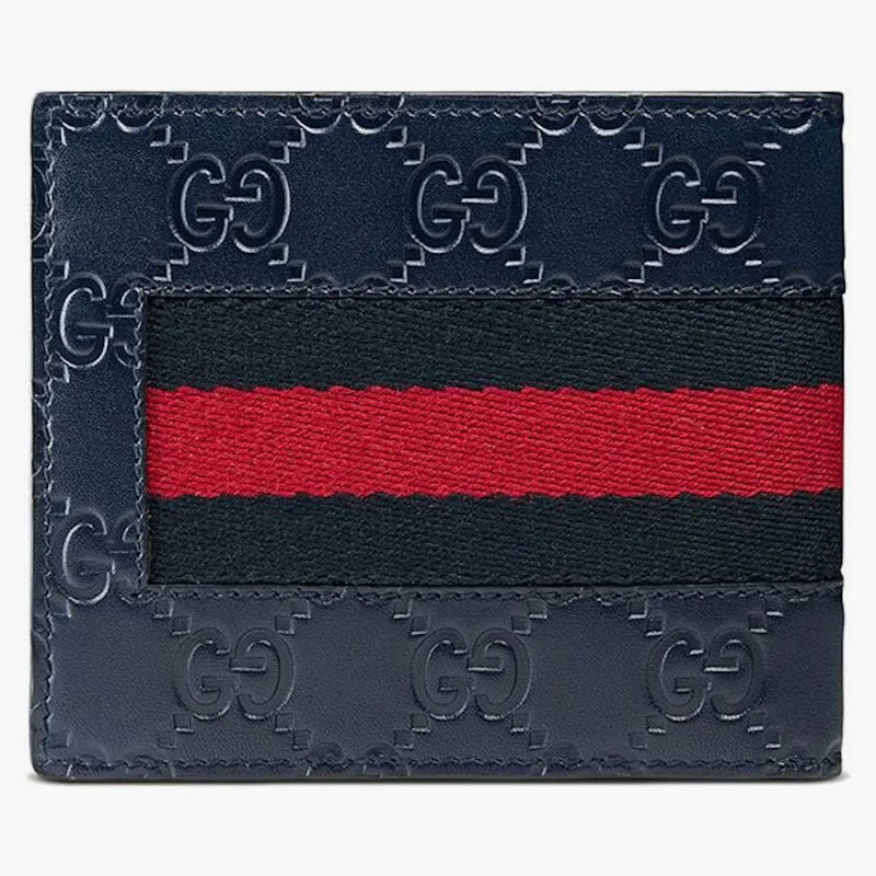 Gucci Bifold Wallet Signature Web (8 kortplatser) Blue