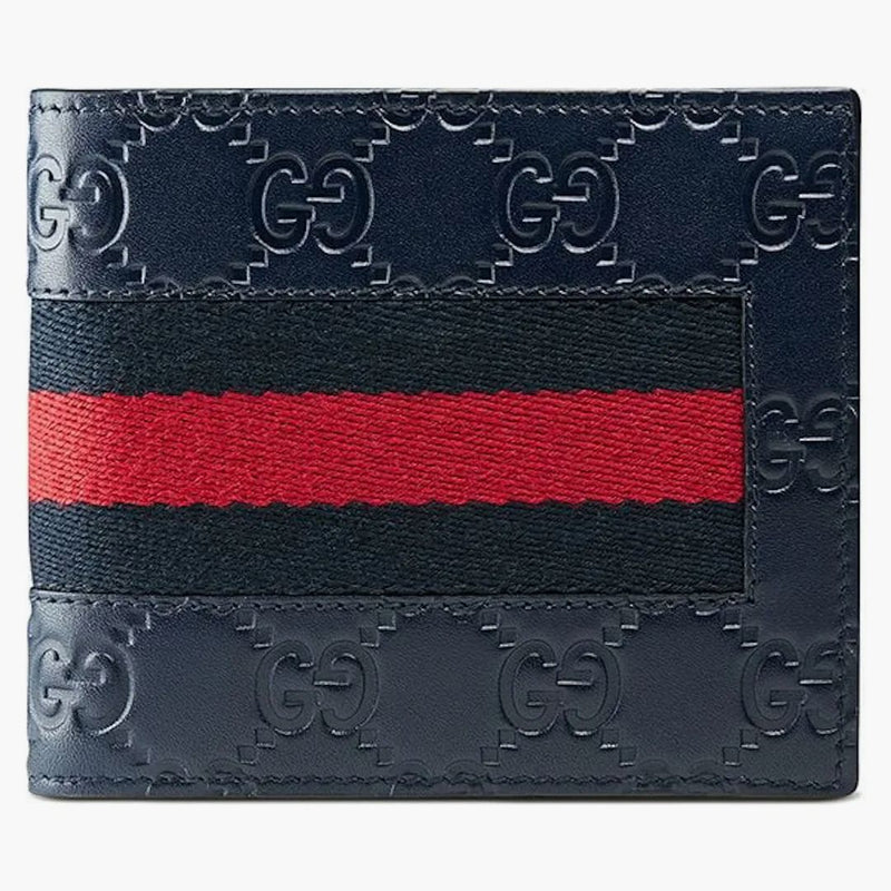 Gucci Bifold Wallet Signature Web (8 kortplatser) Blue