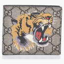 Gucci Bifold Wallet GG Supreme Tiger Beige