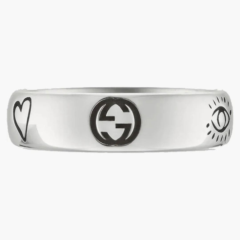 Gucci Blind For Love Ring Silver