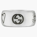 Gucci Blind For Love Ring Wide Silver