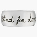 Gucci Blind For Love Ring Wide Silver