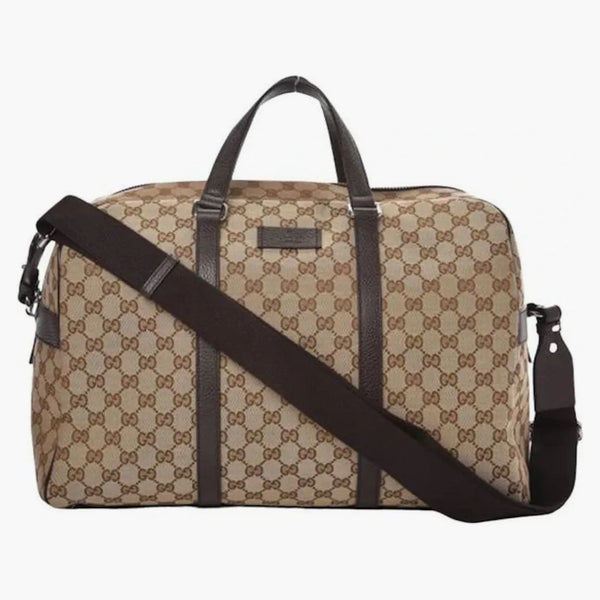Gucci Boston Gg Duffle Bag Beige/ebony