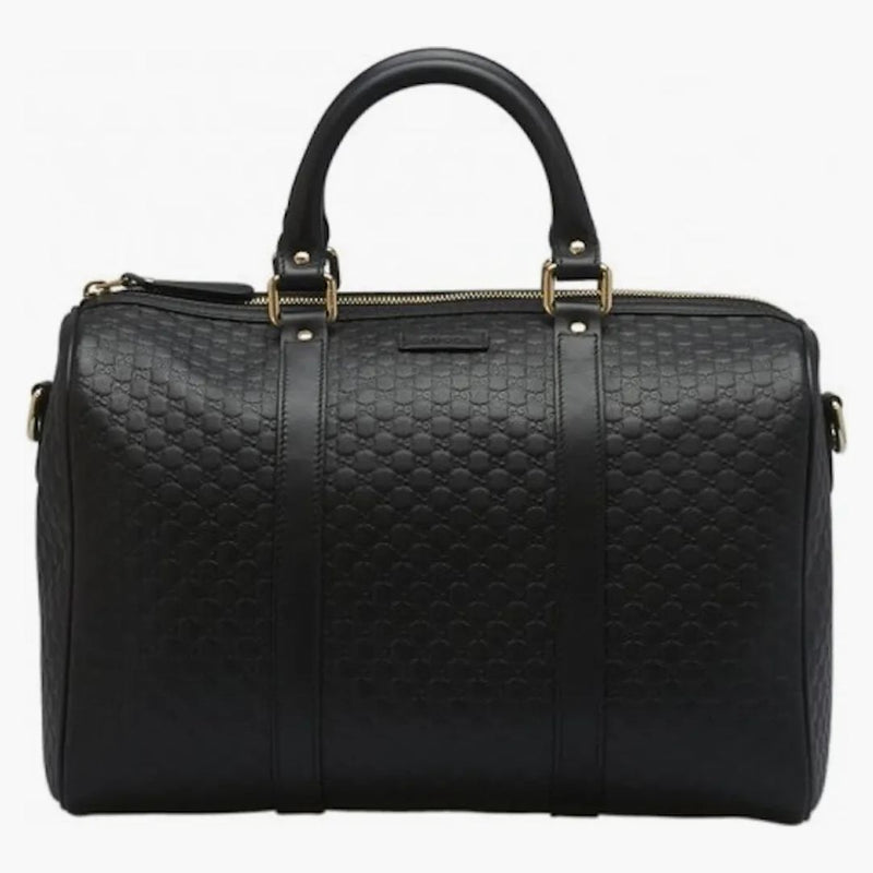 Gucci Boston Bag Satchel Microguccissima Black