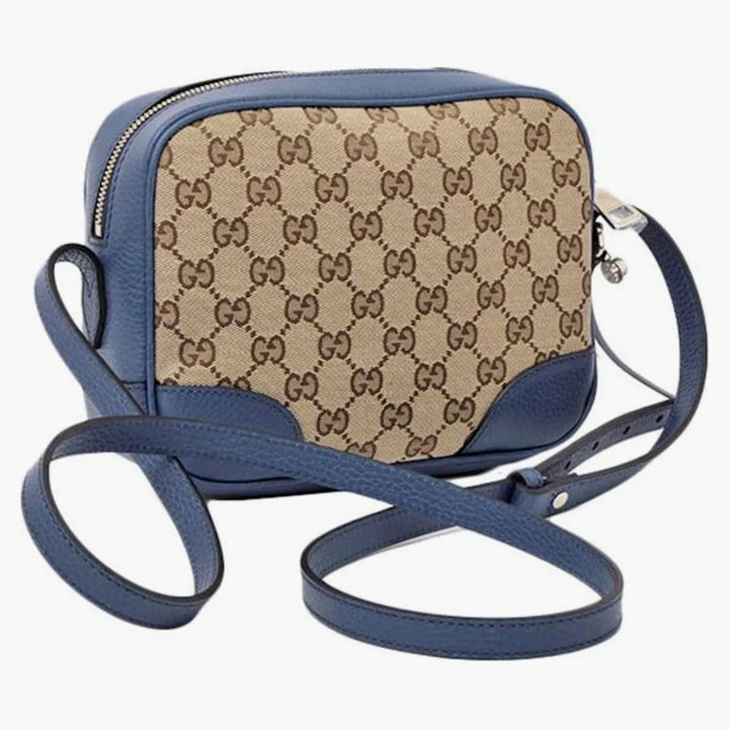 Taška na kameru Gucci Bree GG Supreme Blue/Beige