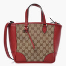 Gucci Bree Tote Gg Supreme Small Beige/red