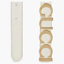 Fibbia gucci sottile cintura bianca