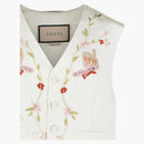 Gucci Butterfly Embroidered Vest White