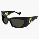 Gucci Butterfly Frame Sunglasses Black/Gray (GG1412S-001-Fri)