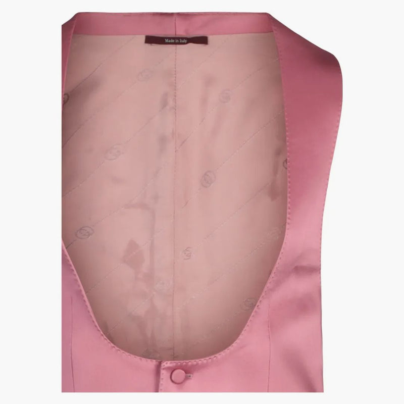 Gucci button-up satin vest pink
