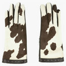 Guanti in pelle di pelle di vitello gucci marrone