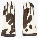 Guanti in pelle di pelle di vitello gucci marrone