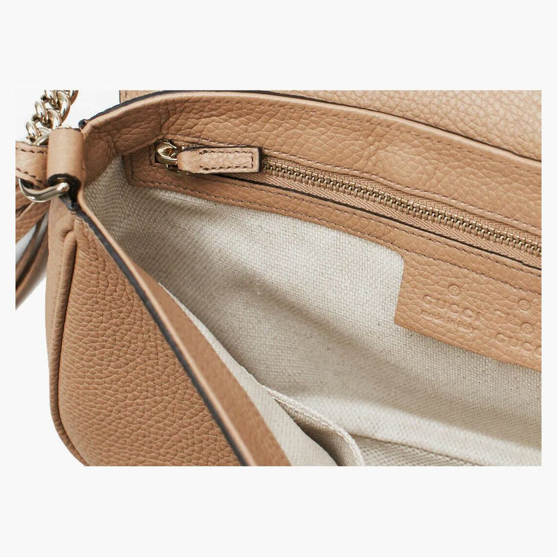 Gucci Camelia Shoulder Bag Rose Beige/Light Tan