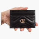 Gucci GG Marmont Card Case Matelasse Black