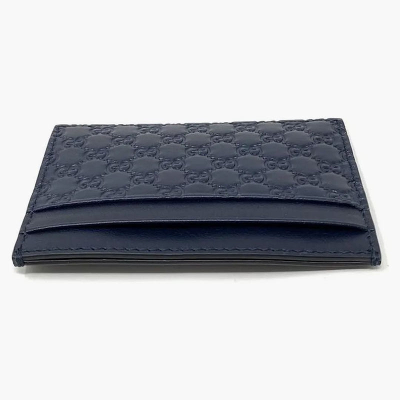 Gucci Card Case Microguccissima (5 Card Slot) Navy Blue