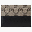 Caso de la tarjeta Gucci con interrupción de corte G beige/ébano