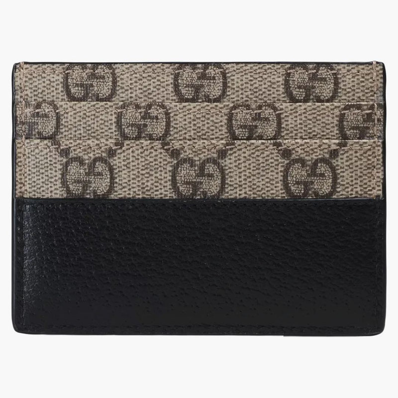 Gucci Card Case with cut-out interlocking g beige/ebony