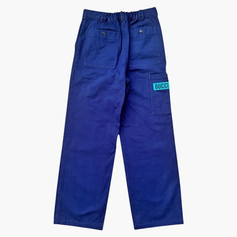Kalhoty na kalhoty Gucci Blue Blue