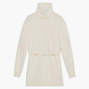 Gucci Cashmere Wool with GG Patch Turtleneck Top Ivory
