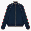 Gucci Cashmere Zip-Up bunda námořnictva