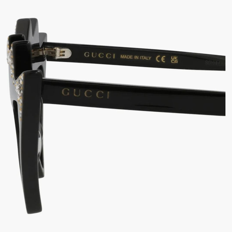 Gucci Cat Eye-ramacetat solglasögon svart/svart/grå (GG1371S-30014002-003)
