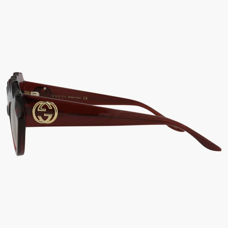 Gucci Cat Eye-Frame Acetate Sluneční brýle Burgundy/Yellow (GG0781S-30009261-005)