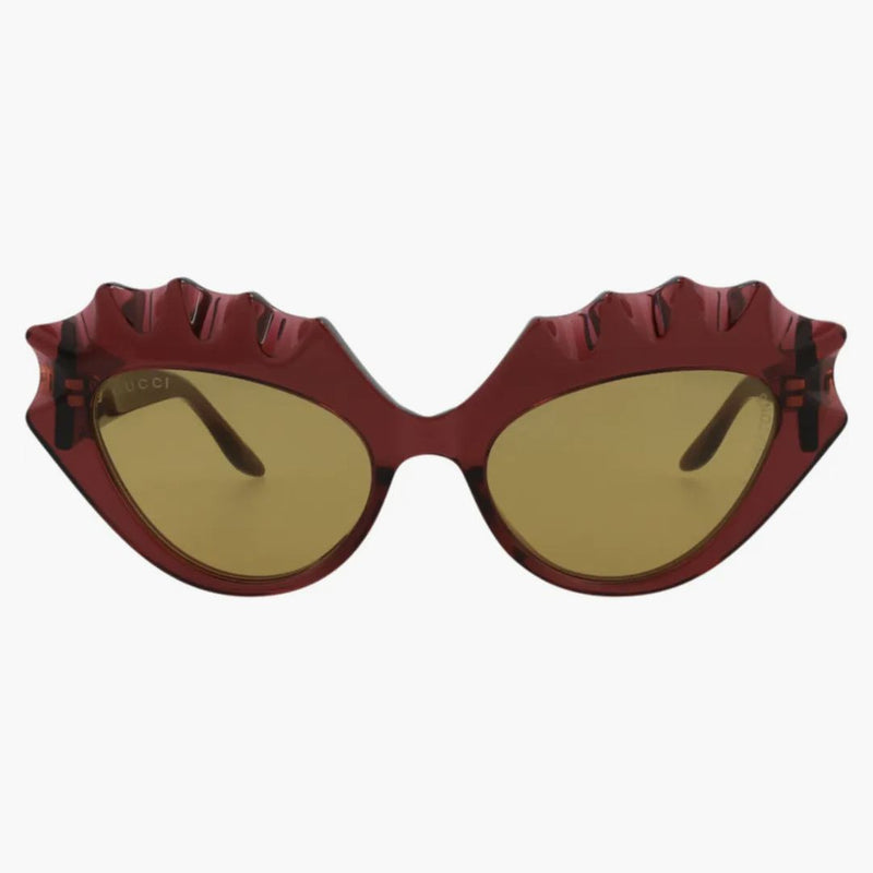 Gucci Cat Eye-Frame Acetate Sluneční brýle Burgundy/Yellow (GG0781S-30009261-005)