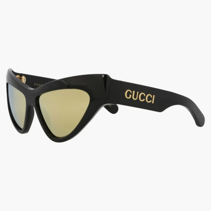 Gucci Cat Eye-Frame Recycled Acetate Sunglasses Black/Black/Gold (GG1294S-30013847-002)