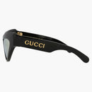 Gucci Cat Eye-ram återvunnet acetat solglasögon svart/svart/guld (GG1294S-30013847-002)
