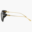 Recyklované acetátové sluneční brýle Gucci Cat Eye-Frame Black/Gold/Brown (GG1327S-30013927-001)