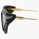 Recyklované acetátové sluneční brýle Gucci Cat Eye-Frame Black/Gold/Brown (GG1327S-30013927-001)