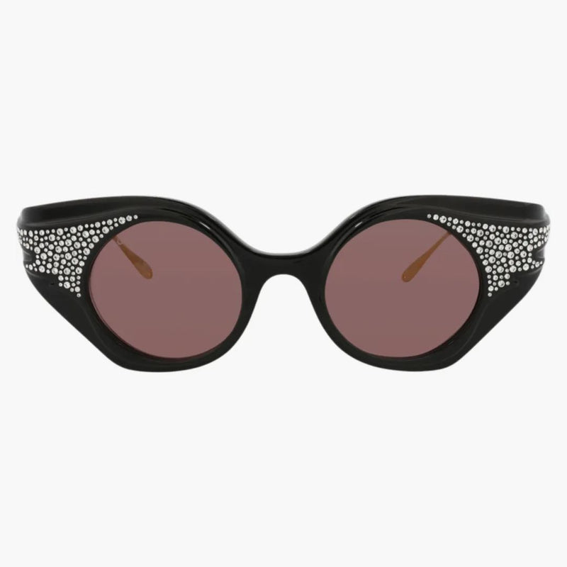 Gucci Cat Eye-Frame Recycled Acetate Sunglasses Black/Gold/Brown (GG1327S-30013927-001)