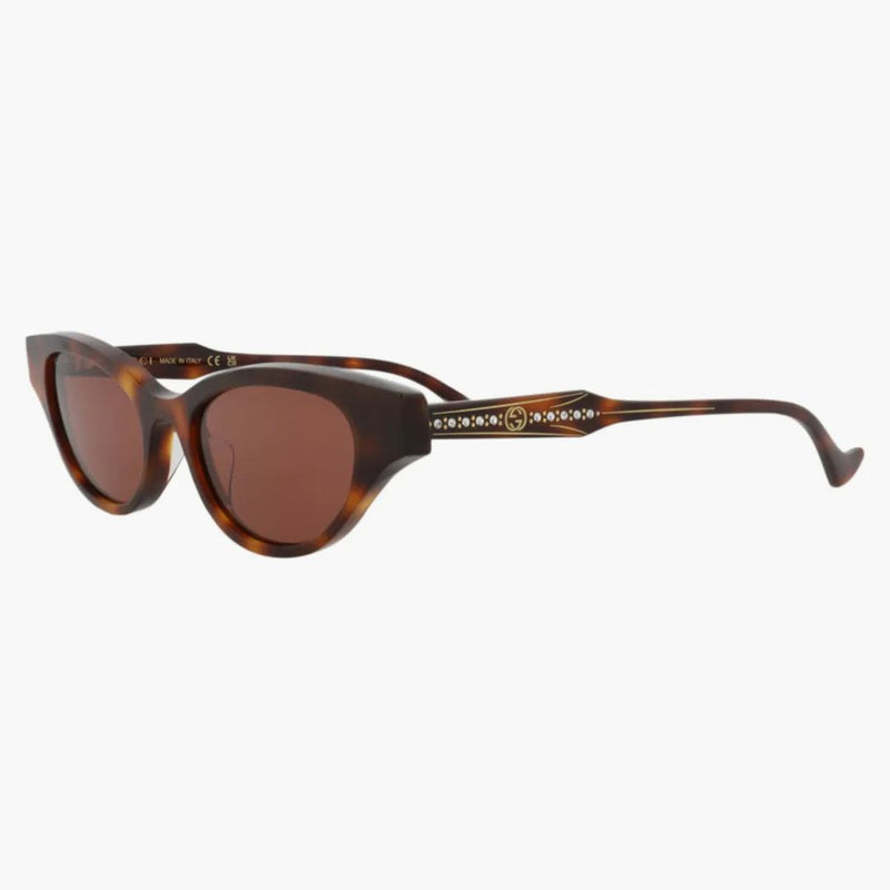 Recyklované acetátové sluneční brýle Gucci Cat Eye-Frame Havana/Havana/Brown (GG1298S-30013901-002)