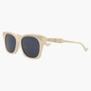 GUCCI CAT Eye-Frame Recycled Acetate Sunglasses Ivory/Ichef (GG1299S-30013902-004)