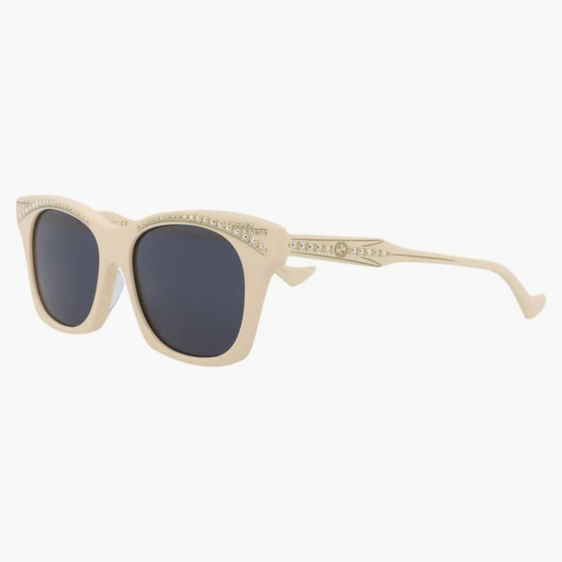 Gucci Cat Eye-ram återvunnet acetat solglasögon elfenben/ichef (GG1299S-30013902-004)