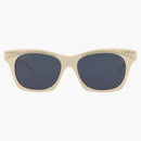 GUCCI CAT Eye-Frame Recycled Acetate Sunglasses Ivory/Ichef (GG1299S-30013902-004)