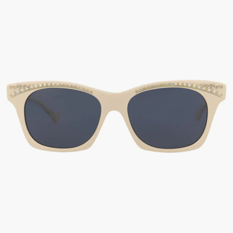Gucci Cat Eye-ram återvunnet acetat solglasögon elfenben/ichef (GG1299S-30013902-004)