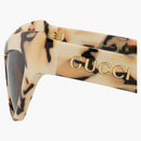 GUCCI CAT Eye-Frame Recycled Acetate Sunglasses Ivory/Ichory/Brown (GG1294S-30013847-003)
