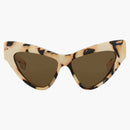 GUCCI CAT Eye-Frame Recycled Acetate Sunglasses Ivory/Ichory/Brown (GG1294S-30013847-003)